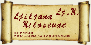 Ljiljana Miloševac vizit kartica